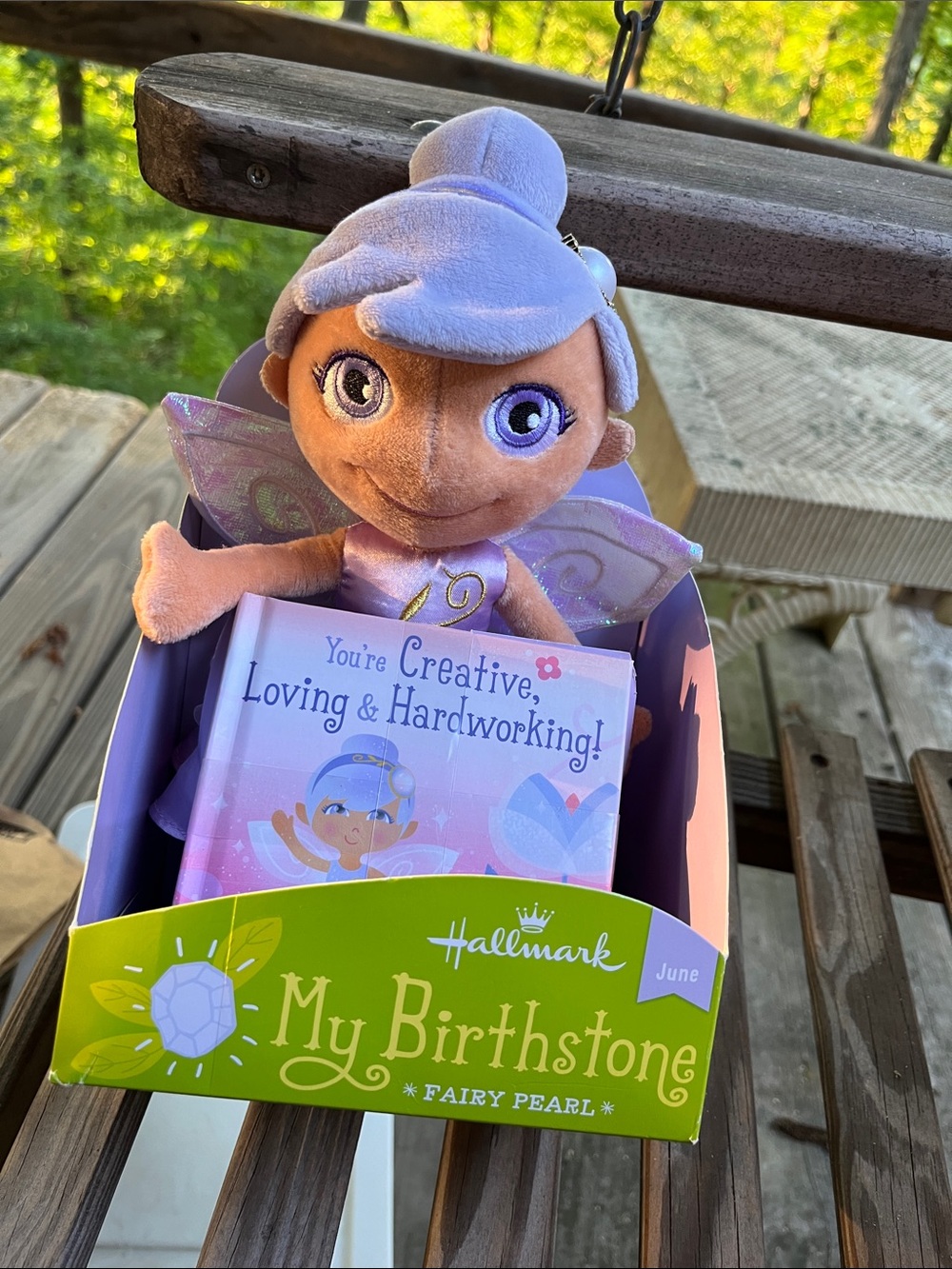 Hallmark Lavender & Purple Fairy Pearl Plush with Mini Book